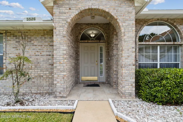 a view of a door of the house