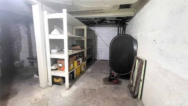 a view of storage and utility room