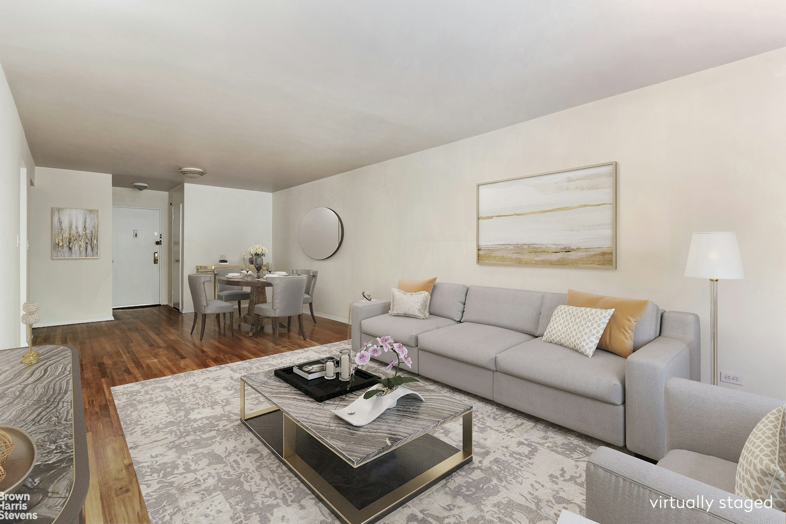 525 West 236th Street, Unit 2D Bronx, NY 10463 - Photo 2 of 9 a living room with furniture a rug and a table