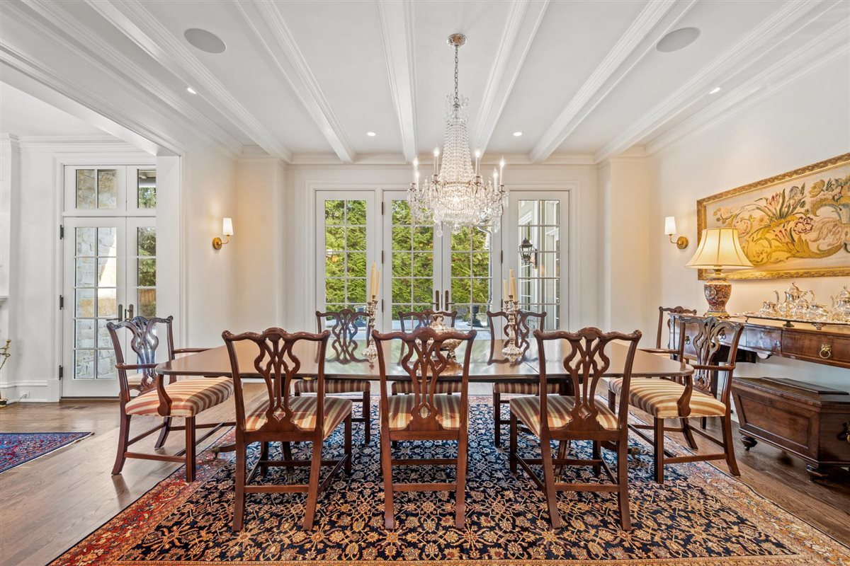745 East Woodland Road Lake Forest, IL 60045 - Photo 19 of 77 a view of a dining room with furniture window and outside view