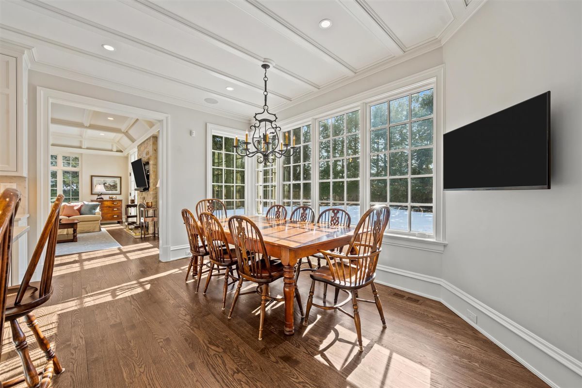 745 East Woodland Road Lake Forest, IL 60045 - Photo 29 of 77 a view of a dining room with furniture window and wooden floor