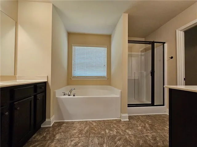 an empty room with a natural light