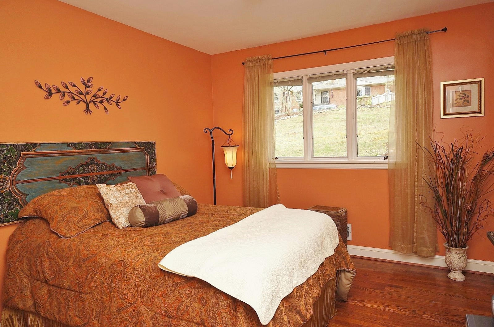 3113 Stoneridge Road Southwest Roanoke, VA 24014 - Photo 17 of 42 a bedroom with a bed and wooden floor