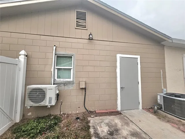 a view of front door of house