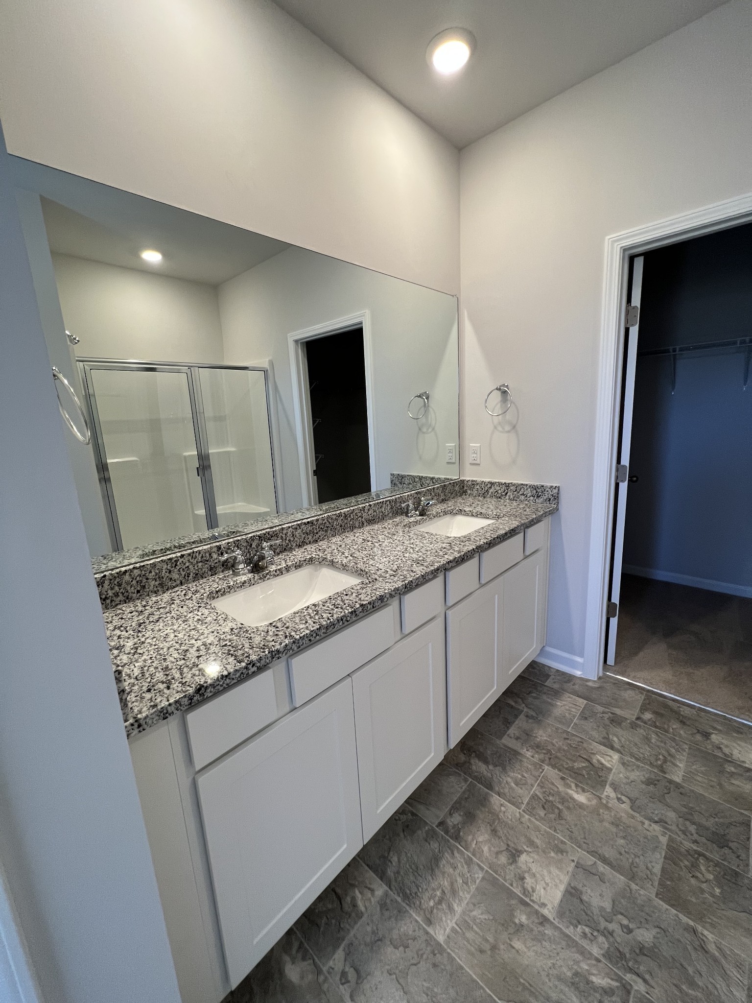 1703 Rylee Way Lebanon, TN 37087 - Photo 7 of 18 a bathroom with a granite countertop sink and a mirror