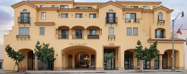 a front view of multiple houses