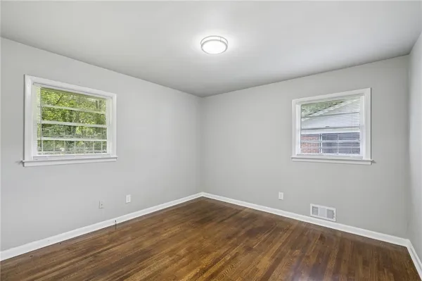 an empty room with a window