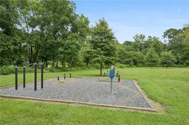 a view of a park with tree s