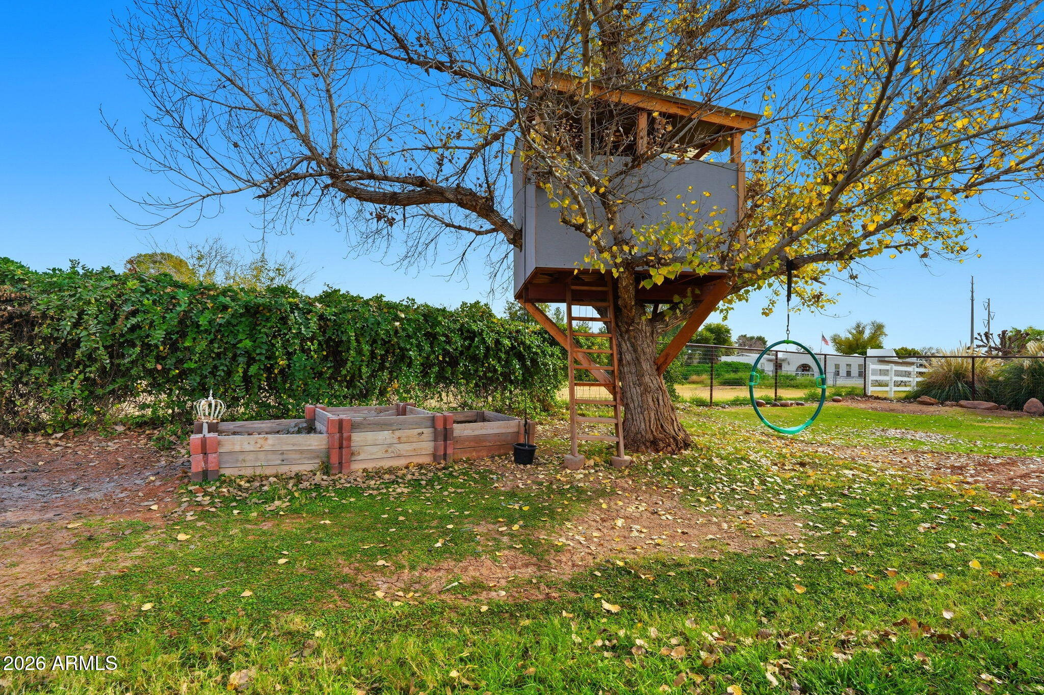 2858 East Redfield Road Gilbert, AZ 85234 - Photo 46 of 60 a backyard of a house with lots of green space