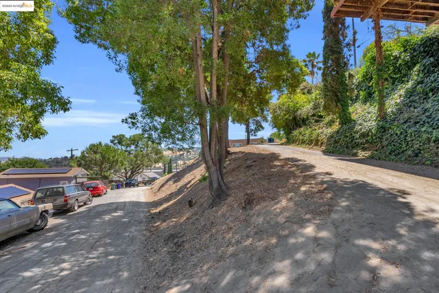 a street view with sitting space