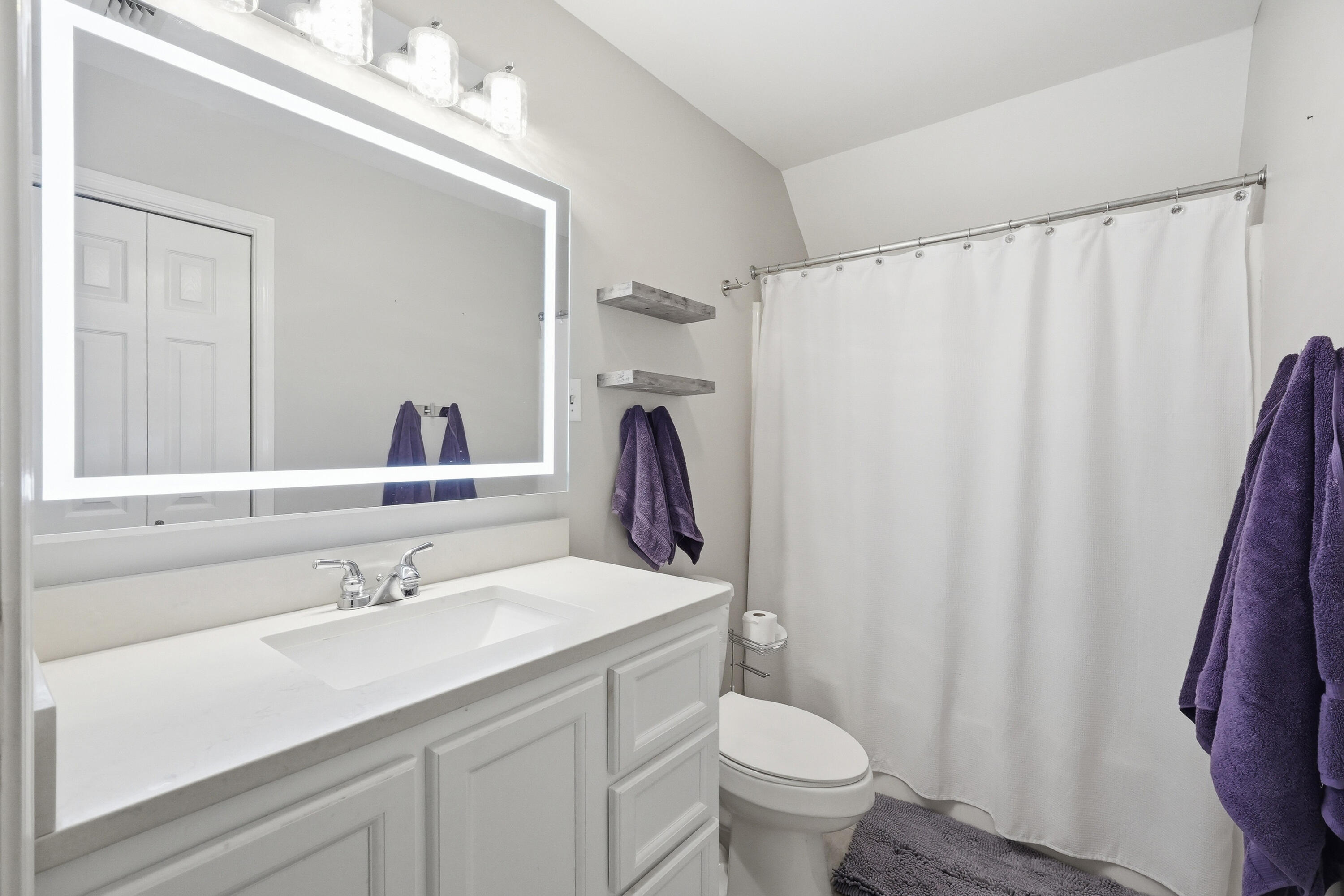 675 Spring Lake Road DeFuniak Springs, FL 32433 - Photo 48 of 91 a bathroom with a sink a toilet and a mirror