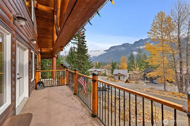 a view of city from a balcony