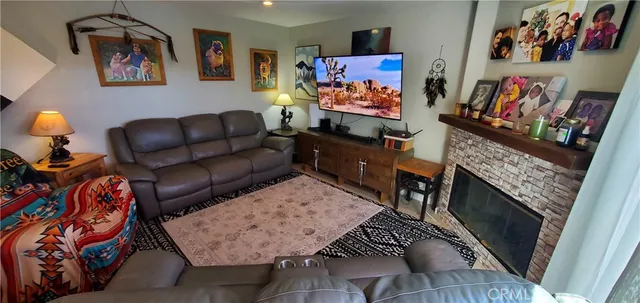 a living room with furniture and a couch