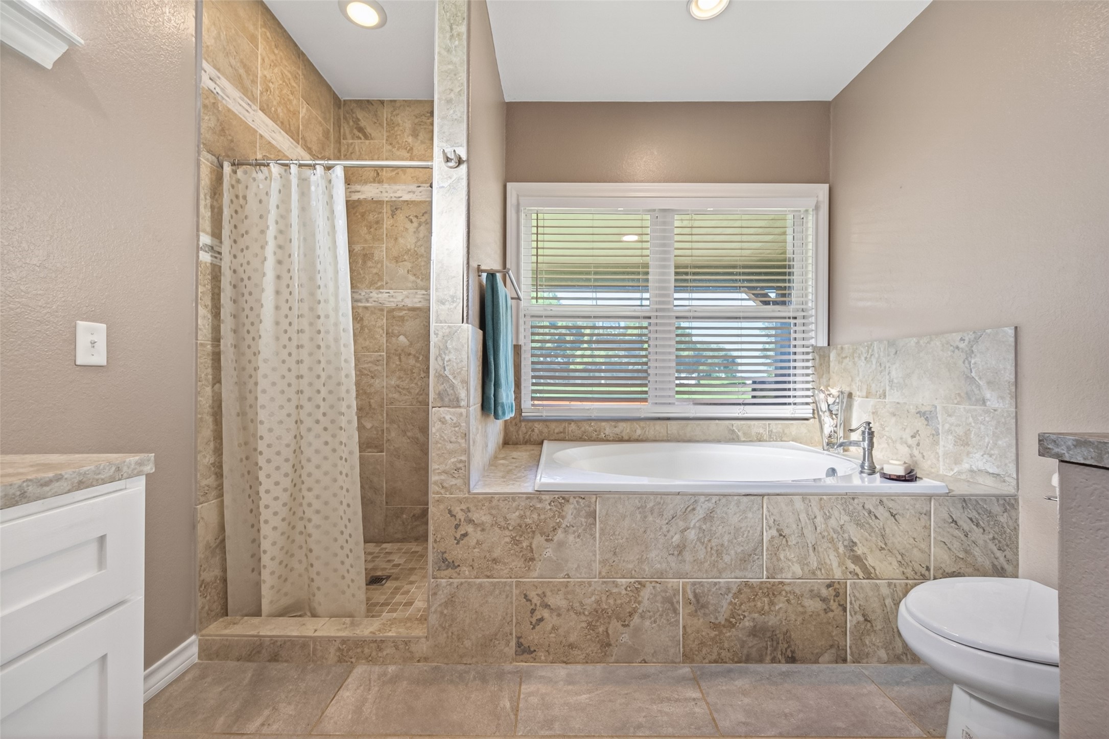 2240 Meyer Road Beasley, TX 77417 - Photo 15 of 29 Primary bathroom features soaker tub and separate shower