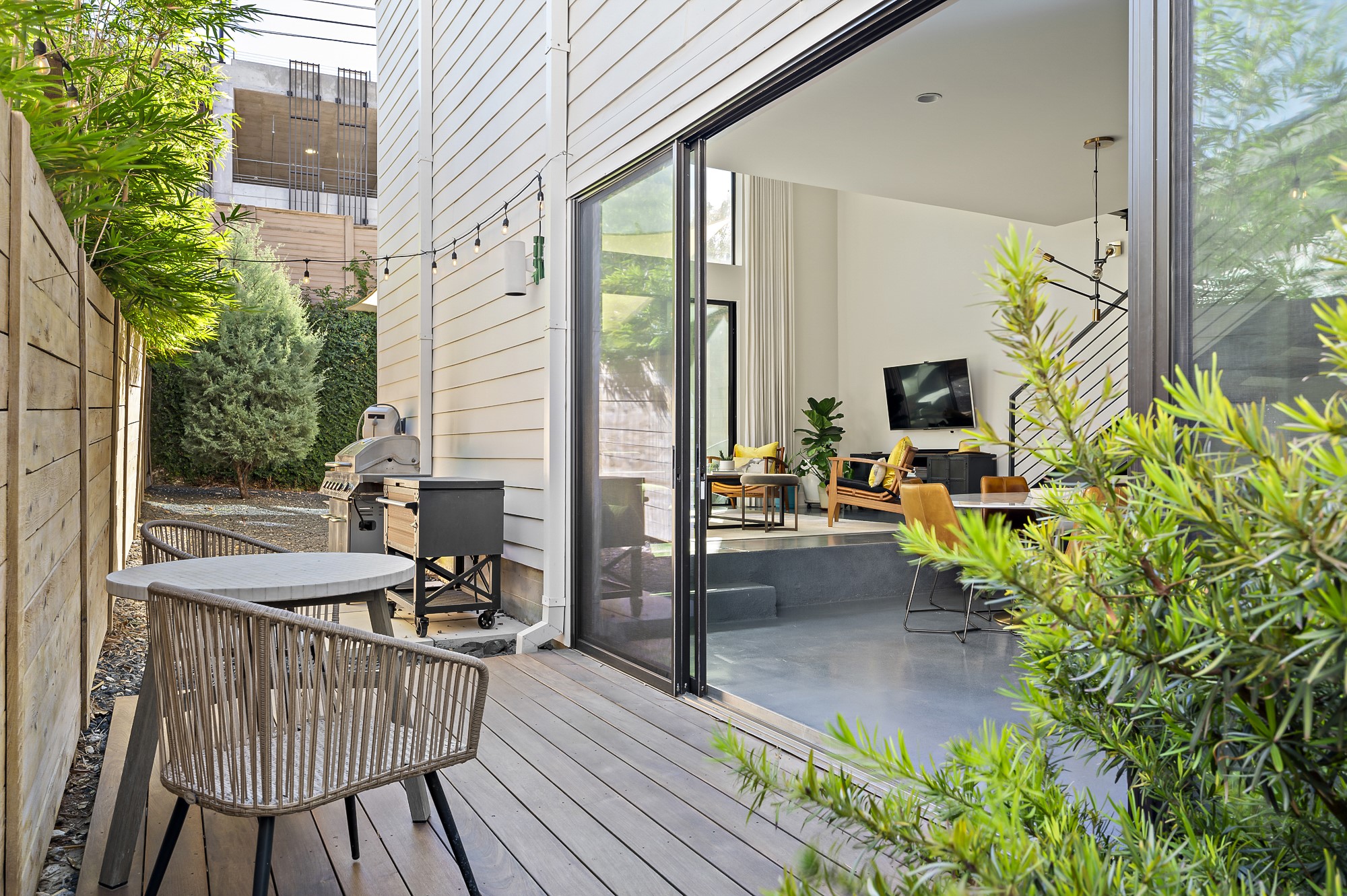 2411 Euclid Avenue, Unit A Austin, TX 78704 - Photo 21 of 40 Living spaces extend naturally to the private outdoor retreat