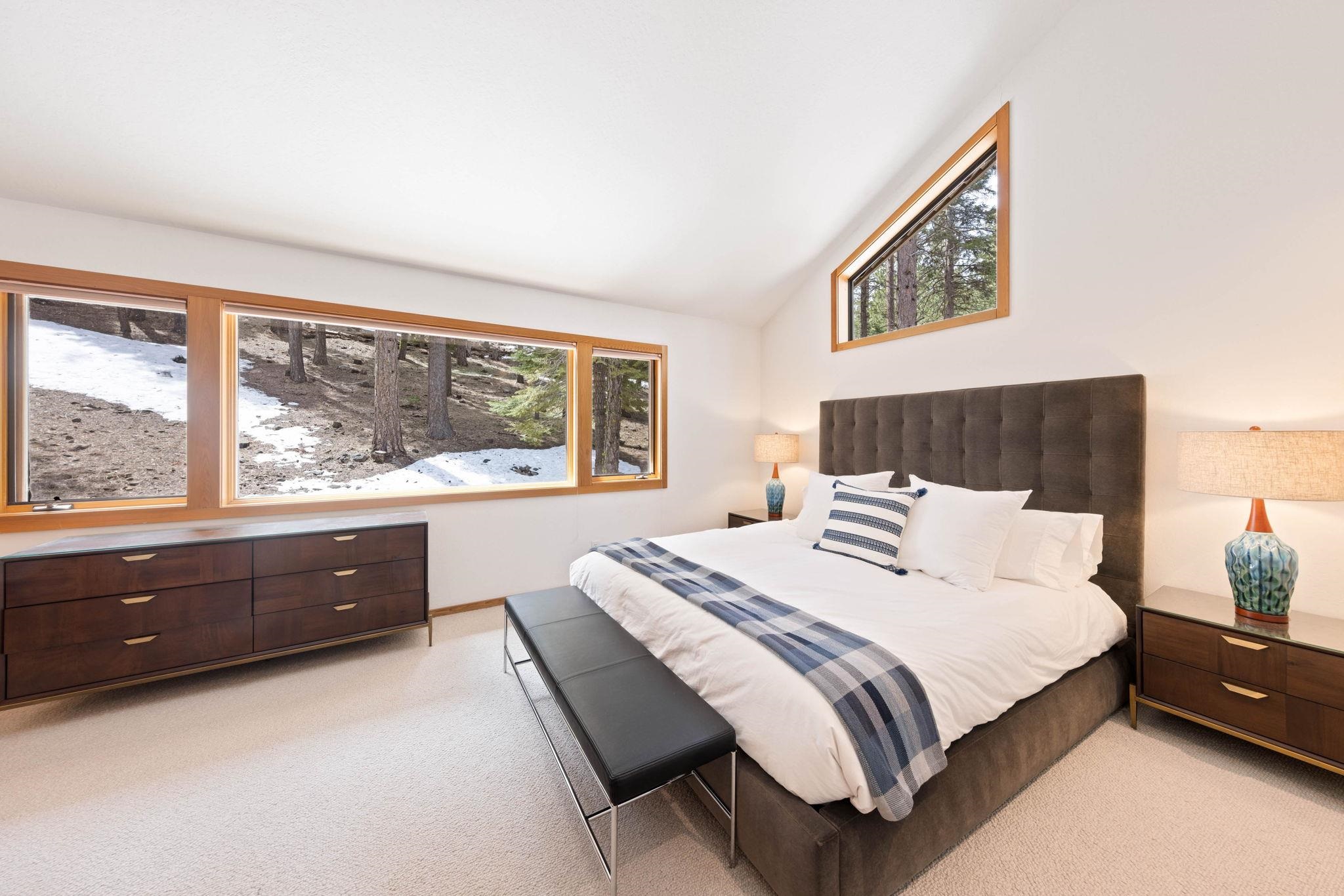 737 Conifer Truckee, CA 96161 - Photo 14 of 21 a bedroom with a bed and a large window