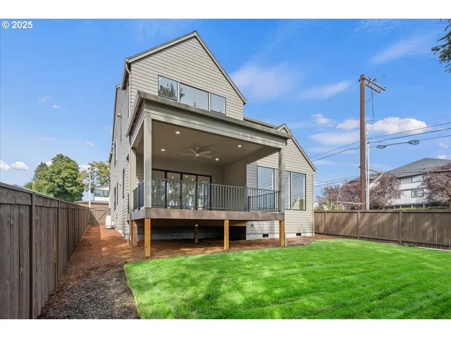 a view of a backyard with a garden