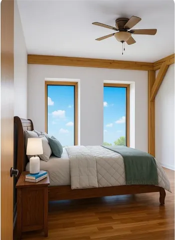 a view of a table and chairs under an umbrella