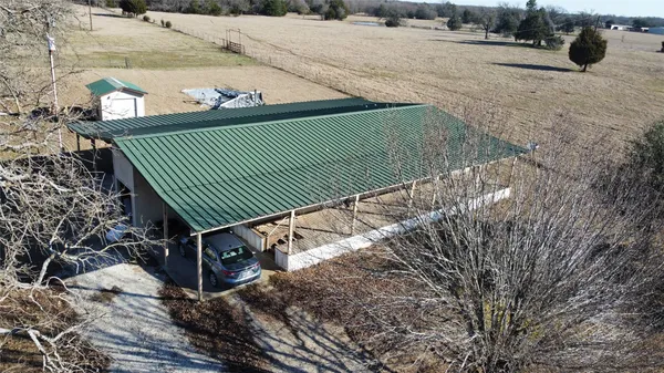 a view of a lake with a big yard