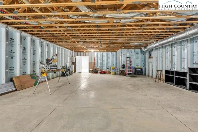 a view of balcony and wooden floor