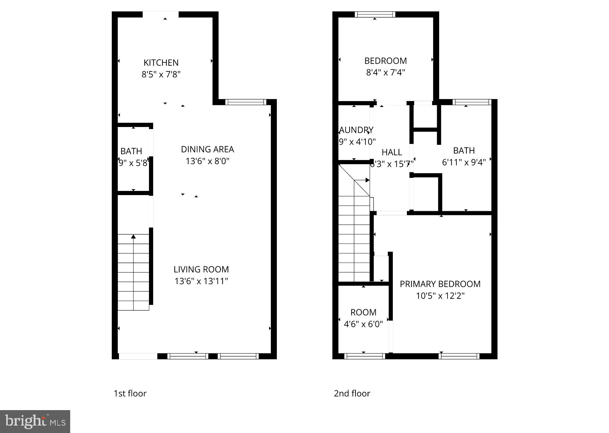 1845 Corcoran Street Northeast Washington, DC 20002 - Photo 33 of 33 Charming two-story floor plan layout.