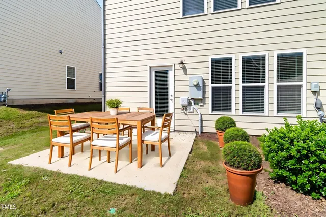 a view of a backyard with a garden