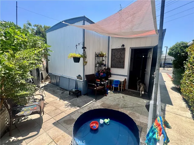 a view of outdoor seating space