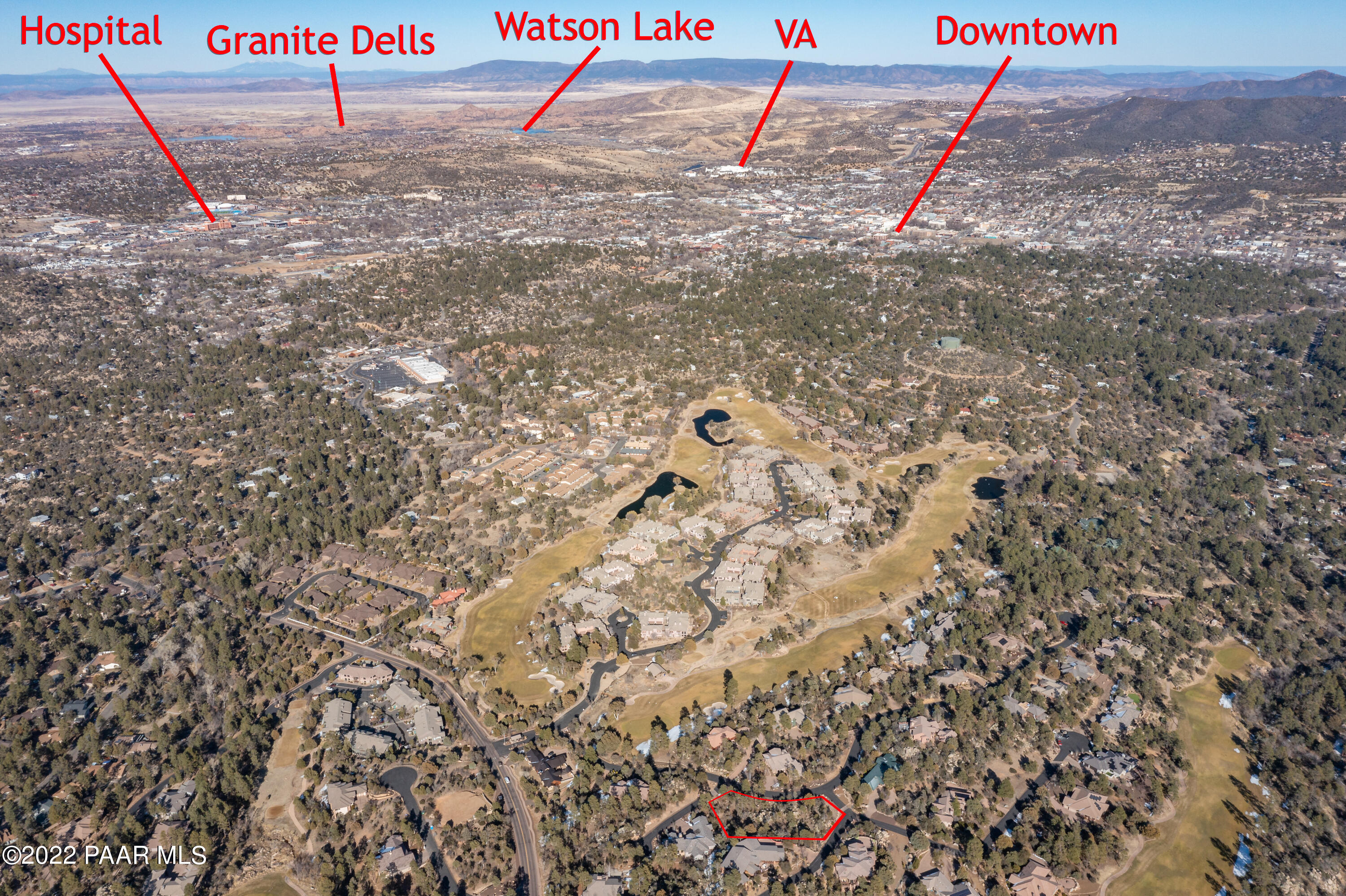 1723 Conifer Ridge Lane Prescott, AZ 86303 - Photo 24 of 25 Birds Eye View