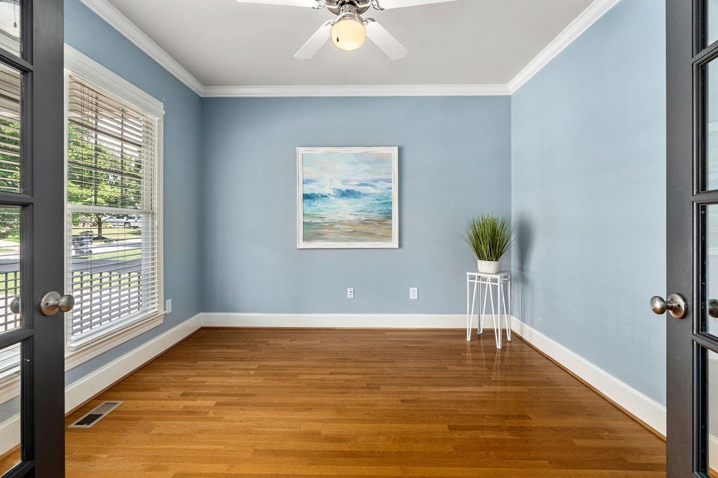 121 Redhill Road Holly Springs, NC 27540 - Photo 5 of 30 First Floor Bedroom or Private Study with French Door Entry and Closet