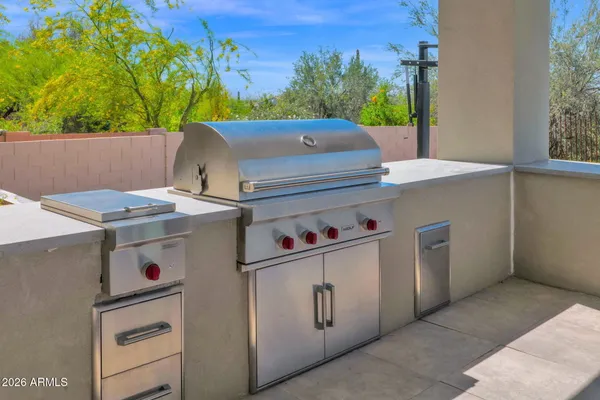 a view of a road with a building in the background