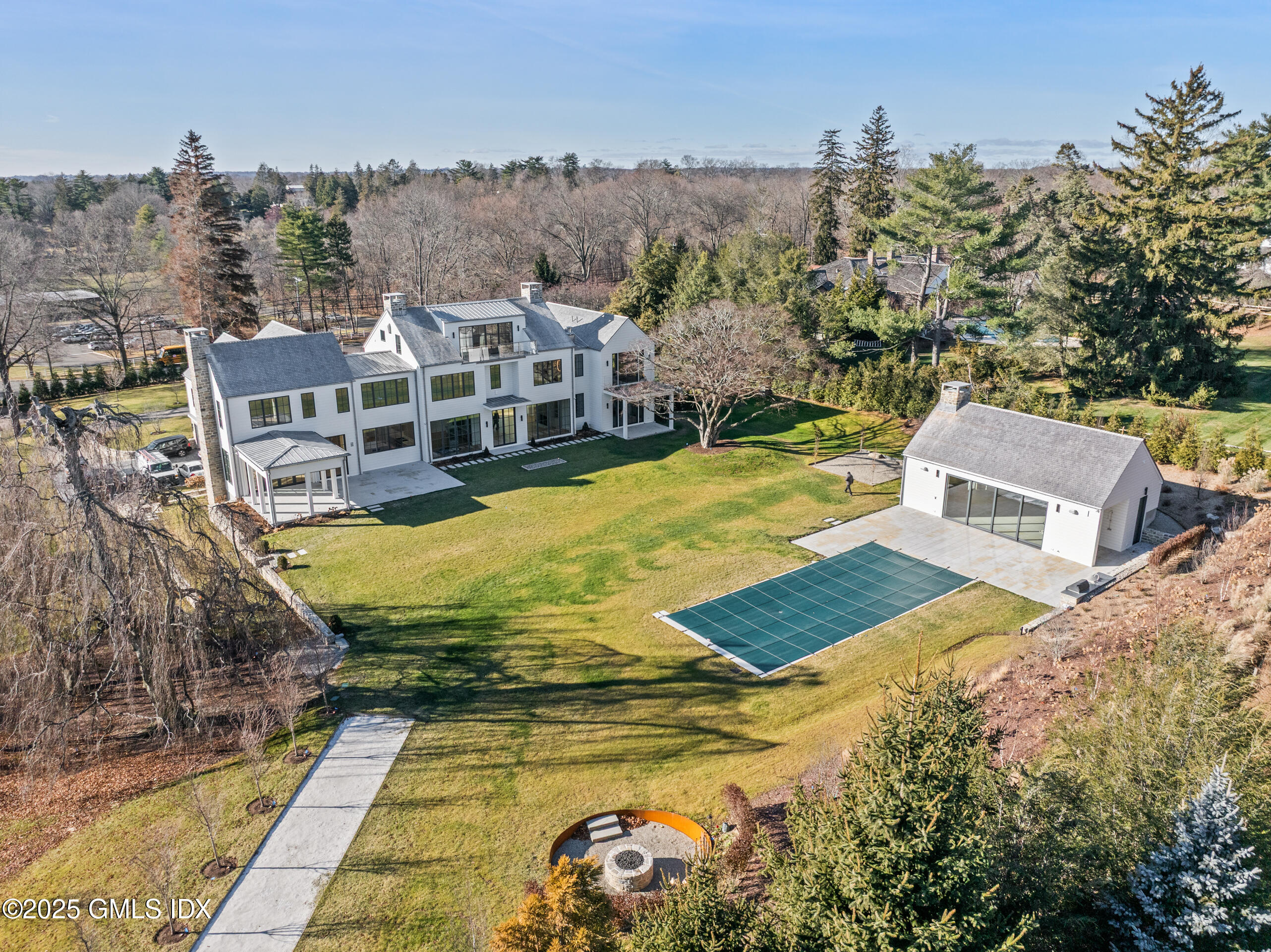 382 North Street Greenwich, CT 06830 - Photo 22 of 27 382 North Street Wide Backyard Aerial