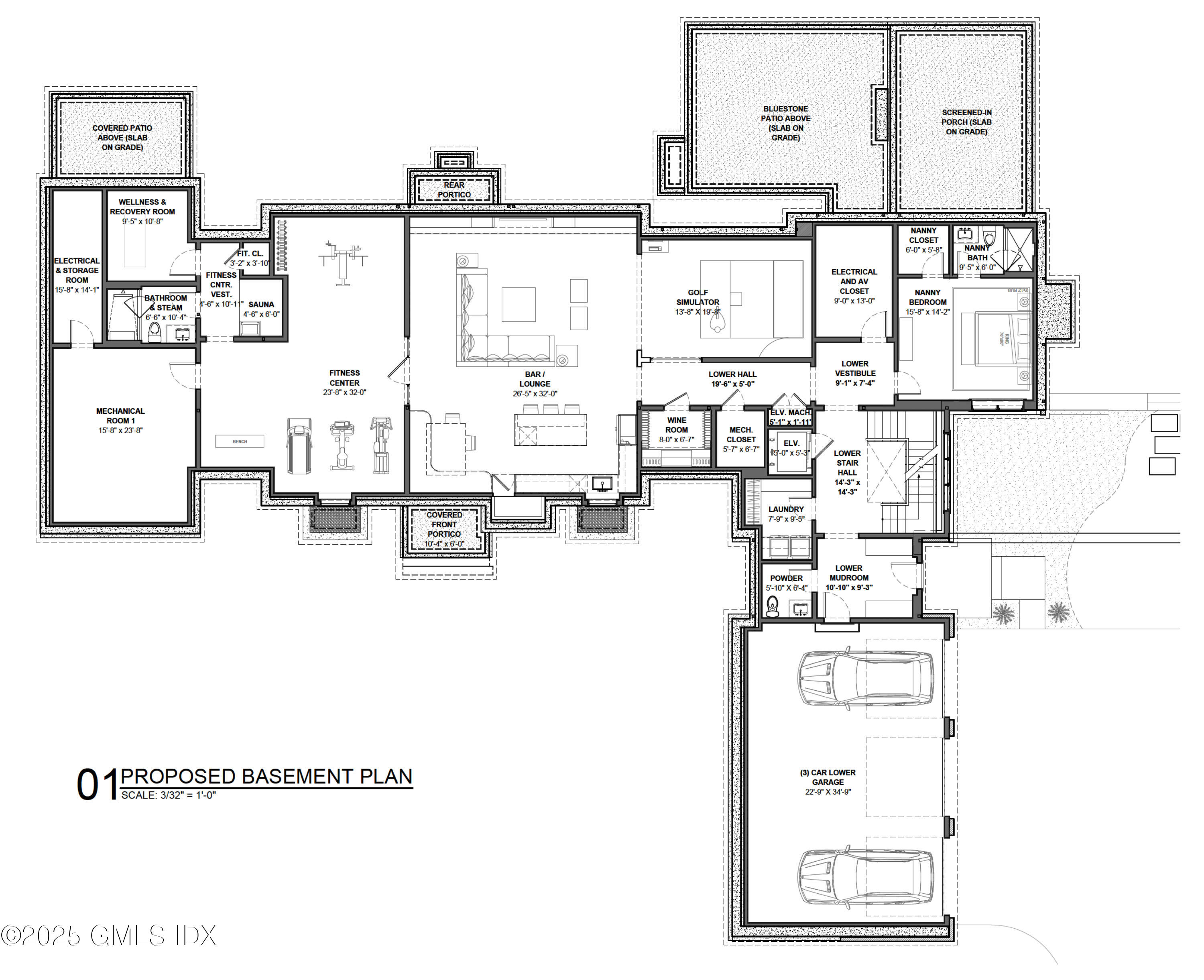382 North Street Greenwich, CT 06830 - Photo 24 of 27 382 North Street BASEMENT FLOOR PLAN