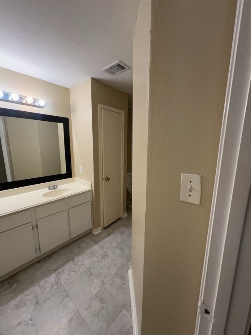 16410 Amy Ridge Road Houston, TX 77053 - Photo 6 of 17 a bathroom with a double vanity sink and mirror