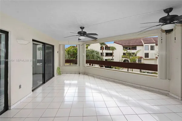 a view of an entryway with a chandelier