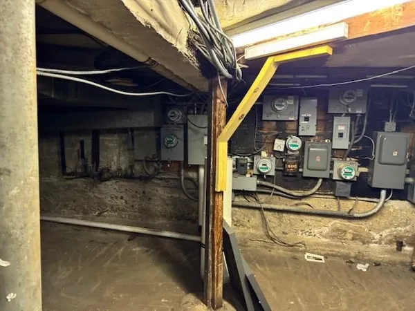 a view of storage and utility room