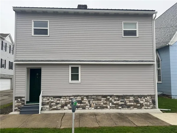a front view of a house