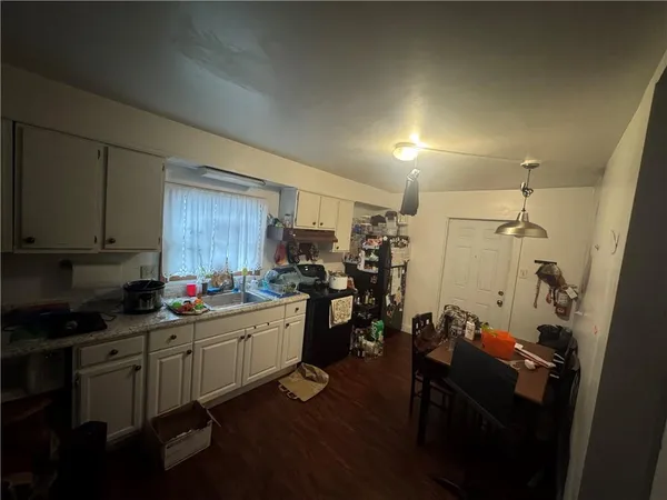 a kitchen with lots of counter top space