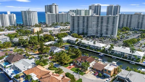 a view of a city with tall buildings