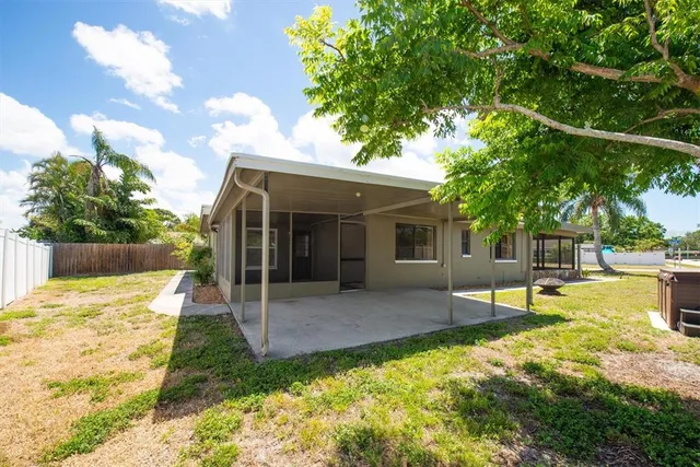 a view of a house with a patio