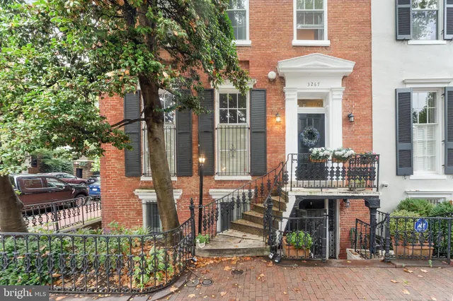 a front view of a building and outdoor space