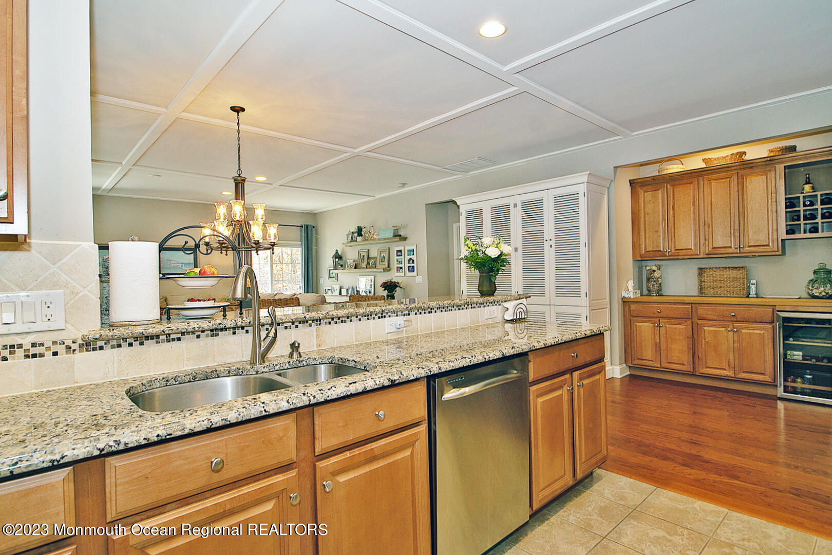 39 Bayville Way Waretown, NJ 08758 - Photo 25 of 55 a kitchen with granite countertop a sink and a stove