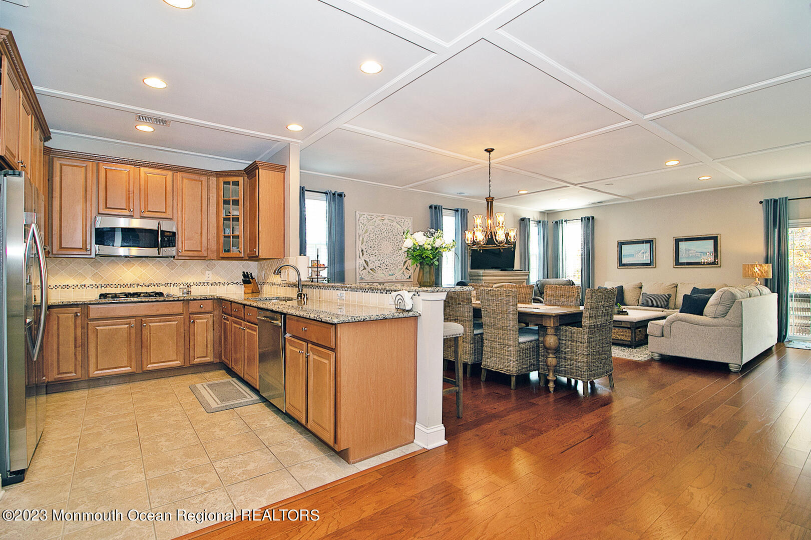 39 Bayville Way Waretown, NJ 08758 - Photo 28 of 55 a kitchen with lots of counter top space and dining table