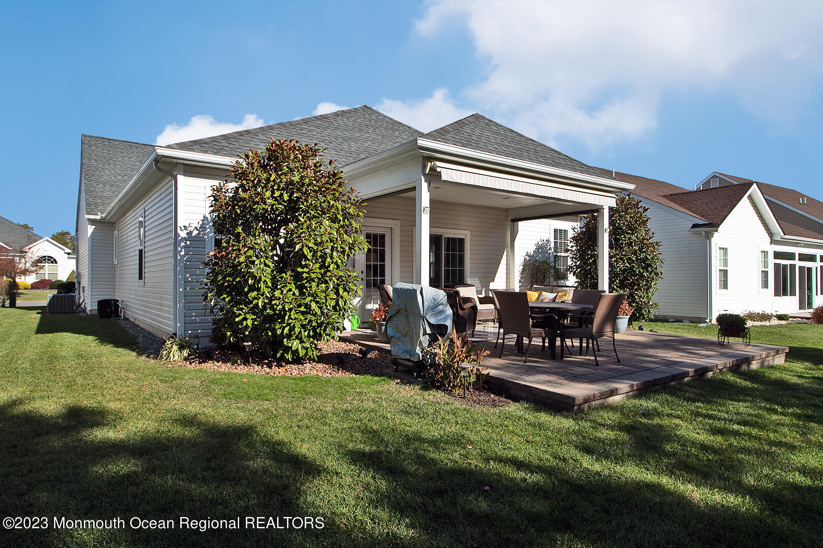 39 Bayville Way Waretown, NJ 08758 - Photo 49 of 55 a view of a house with backyard porch and sitting area
