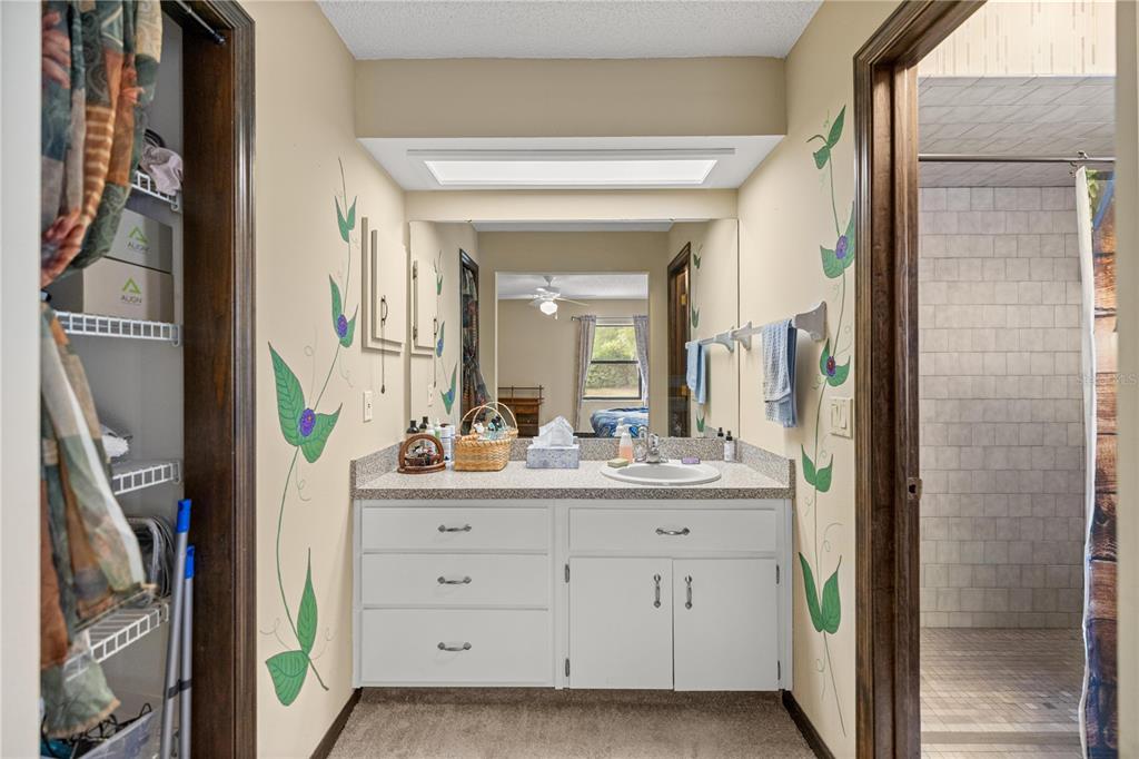 761 South Jeanne Avenue Inverness, FL 34453 - Photo 14 of 33 a bathroom with a double vanity sink and a mirror
