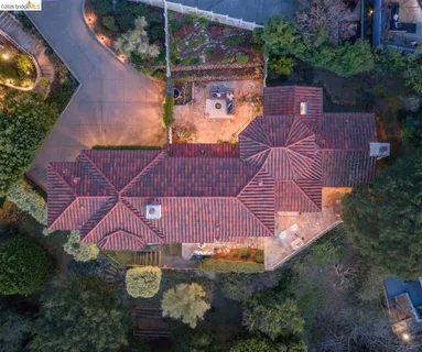 a view of city and mountain