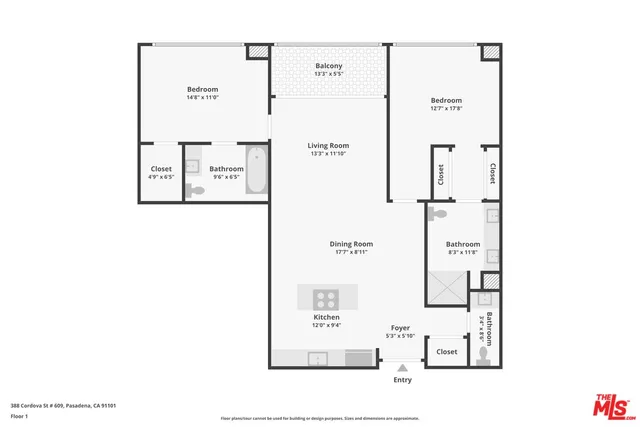$1,395,000 | 388 Cordova Street, Unit 609, Pasadena, CA 91101
