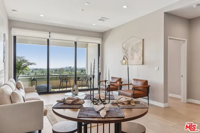 a view of city and mountain