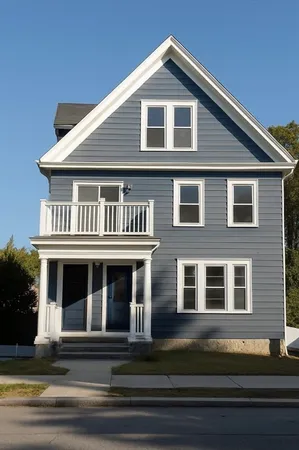 a front view of a house