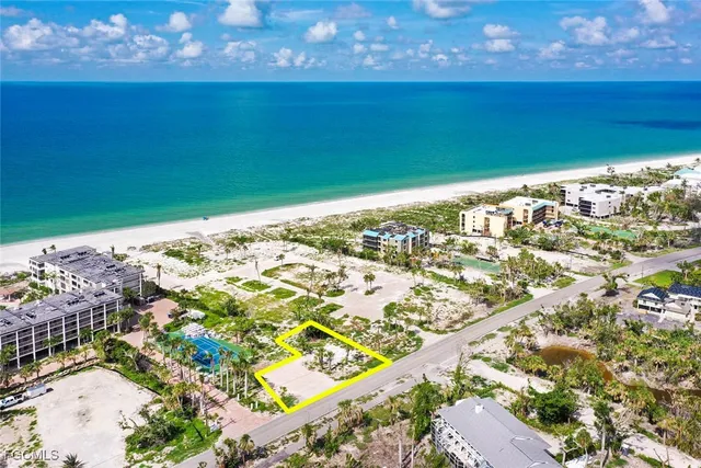 a view of a yard with an outdoor space