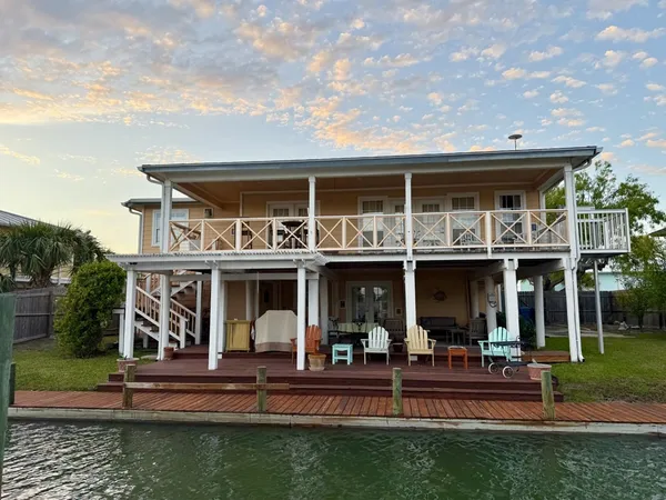 a view of a building with a porch